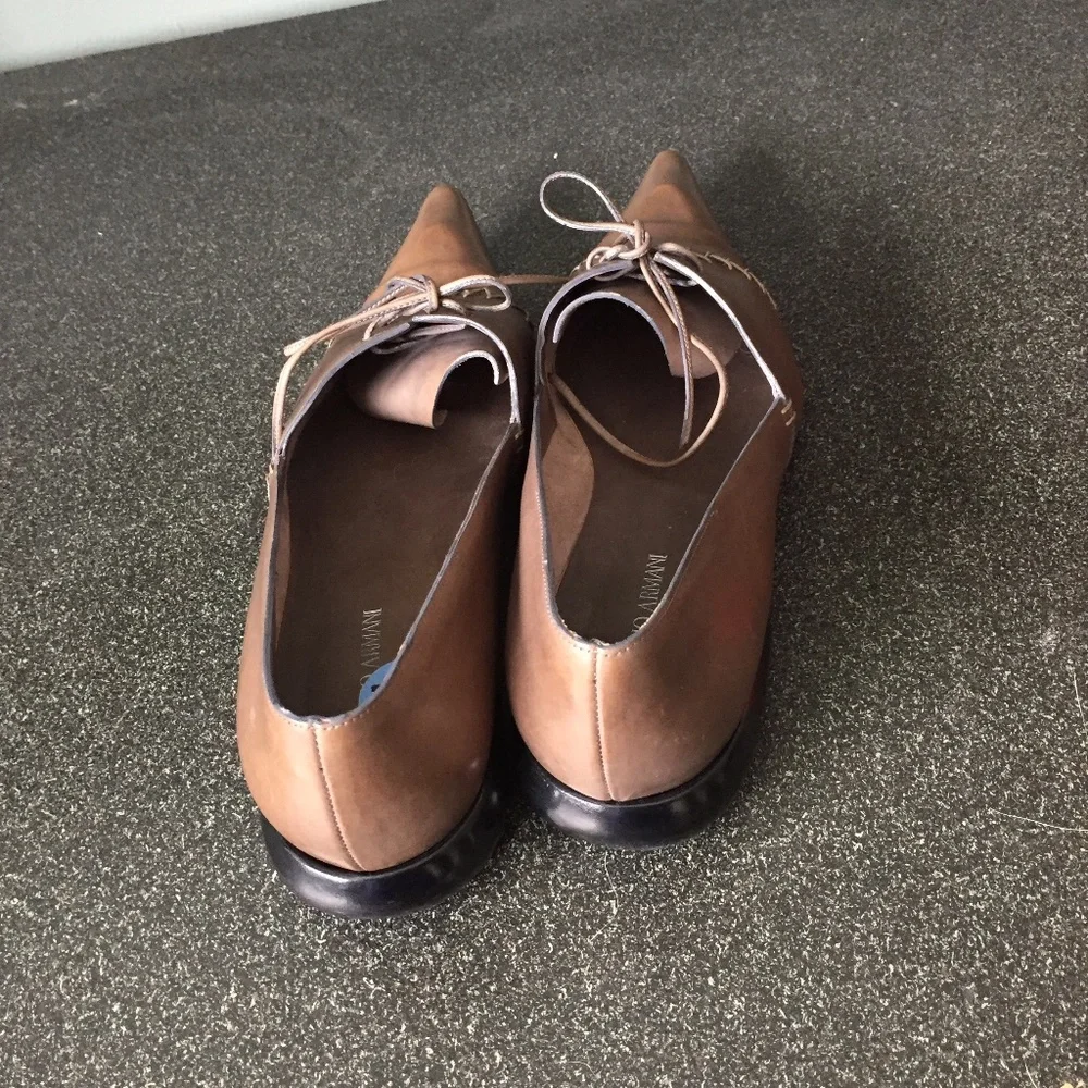 Giorgio Armani auth. beige Oxford shoes, NWT, EU 37 or US 6 - Picture 2 of 5